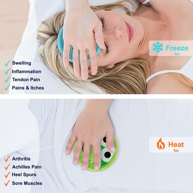 SEIWEHIDO Gel Ice Pack for Injuries 2 Packs Cute Reusable Hot Cold Gel Packs for Fever Pain Relief Wisdom Teeth First Aid and Neck Head Arms Legs Knee Ankle - Image 3